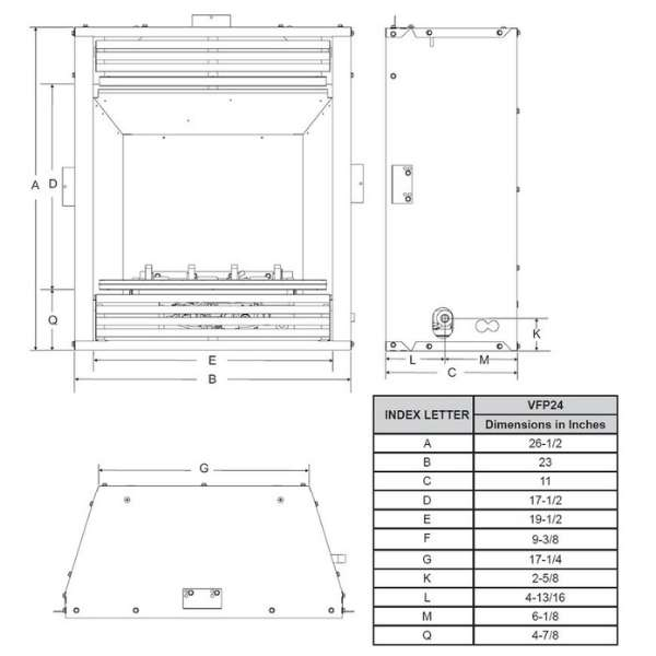 Empire Vail Premium 24 Vent Free Gas Fireplace - VFP24FP