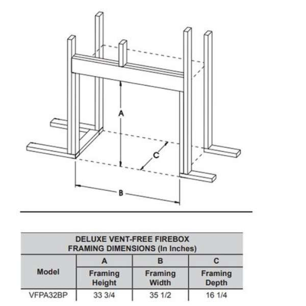 Empire Vail Premium 32 Slope Glaze Burner Vent-Free Gas Fireplace - VFPA32