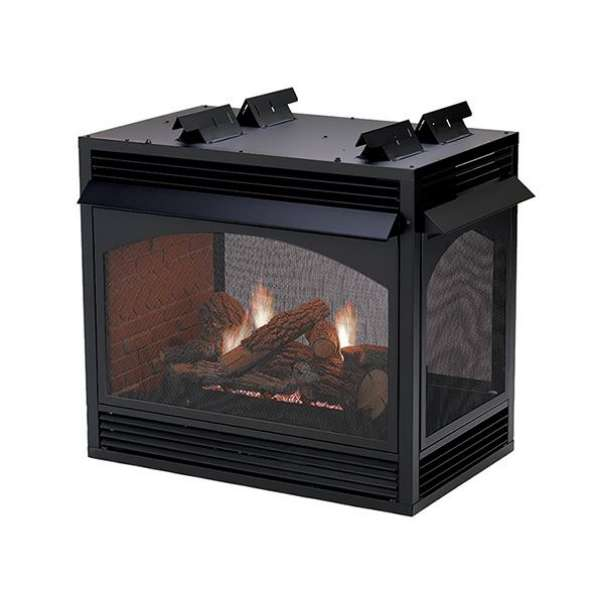 Empire Vail Premium 36 Peninsula and See-Thru Vent Free Gas Fireplace - VFP36