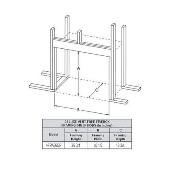 Empire Vail Premium 36 Slope Glaze Burner Vent-Free Gas Fireplace - VFPA36