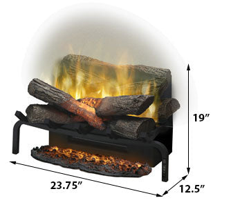 Dimplex 20-in Revillusion Electric Fireplace Log Set w/ 20" Ashmat